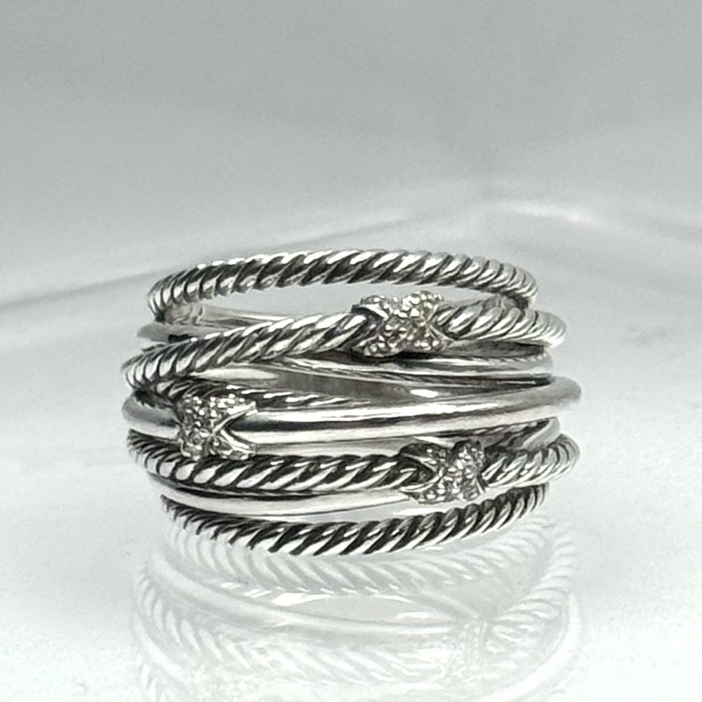 David Yurman Diamond X Multi Row Crossover
Ring